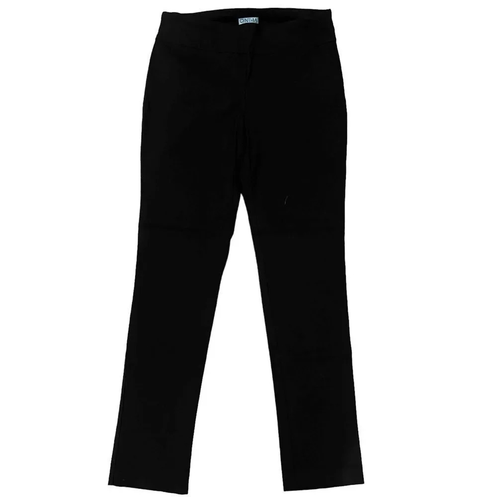 Cynthia Rowley Black Straight Leg Ankle Pants Size 6